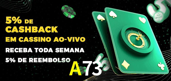 Promoções do cassino ao Vivo A73
